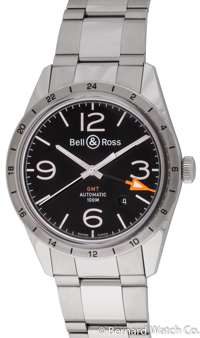 Bell Ross BR 123 GMT 24H BRV123 BL GMT SOLD OUT black dial