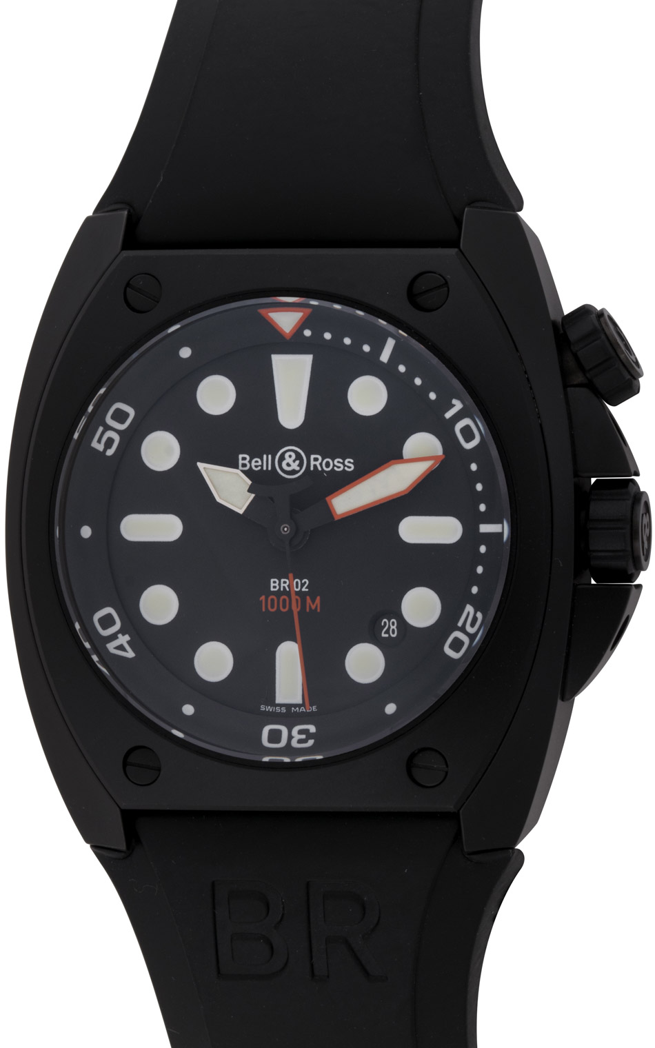 Bell & Ross - BR 02 Marine : BR02-20-S : SOLD OUT : black dial on black ...