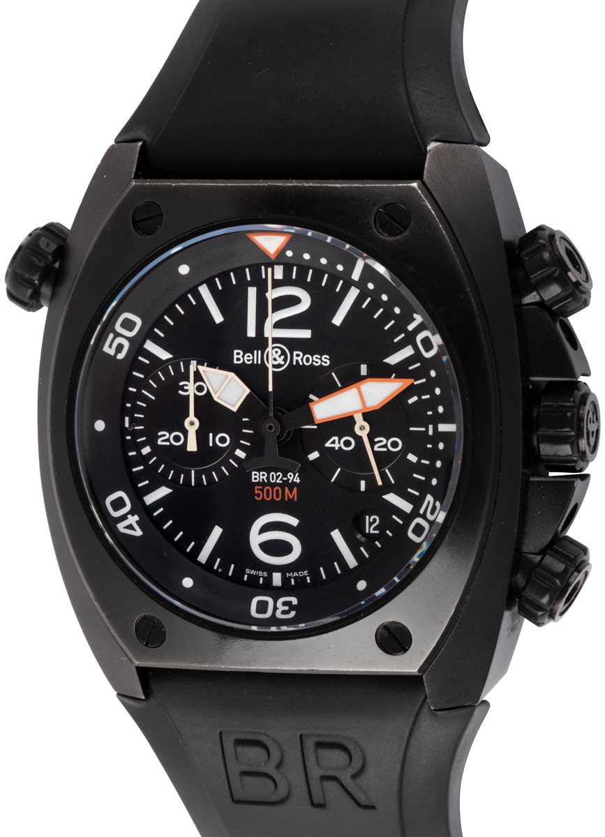 Bell & Ross - BR 02-94 Marine Chronograph : BR02-94-S (Black) : SOLD OUT