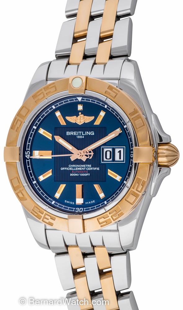 Breitling - Galactic 41 : C49350 : SOLD OUT : blue dial on Two Tone ...