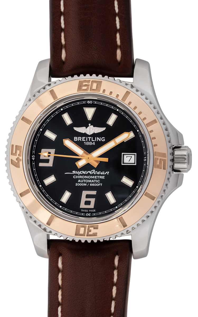 Breitling superocean clearance 44 gold bezel