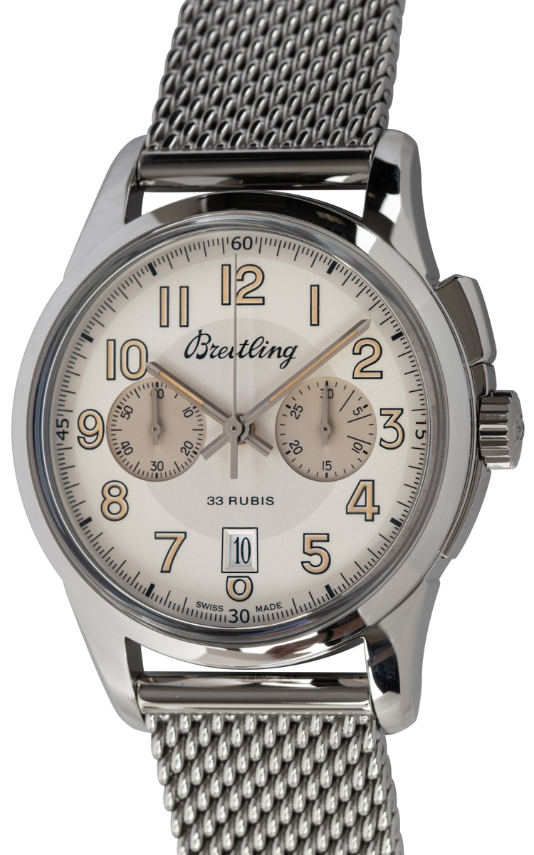 Breitling Transocean Chronograph 1915 Limited Edition Boxes Silver Dial  Bracelet Automatic