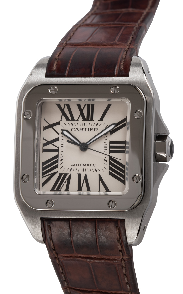 Cartier santos best sale crocodile strap