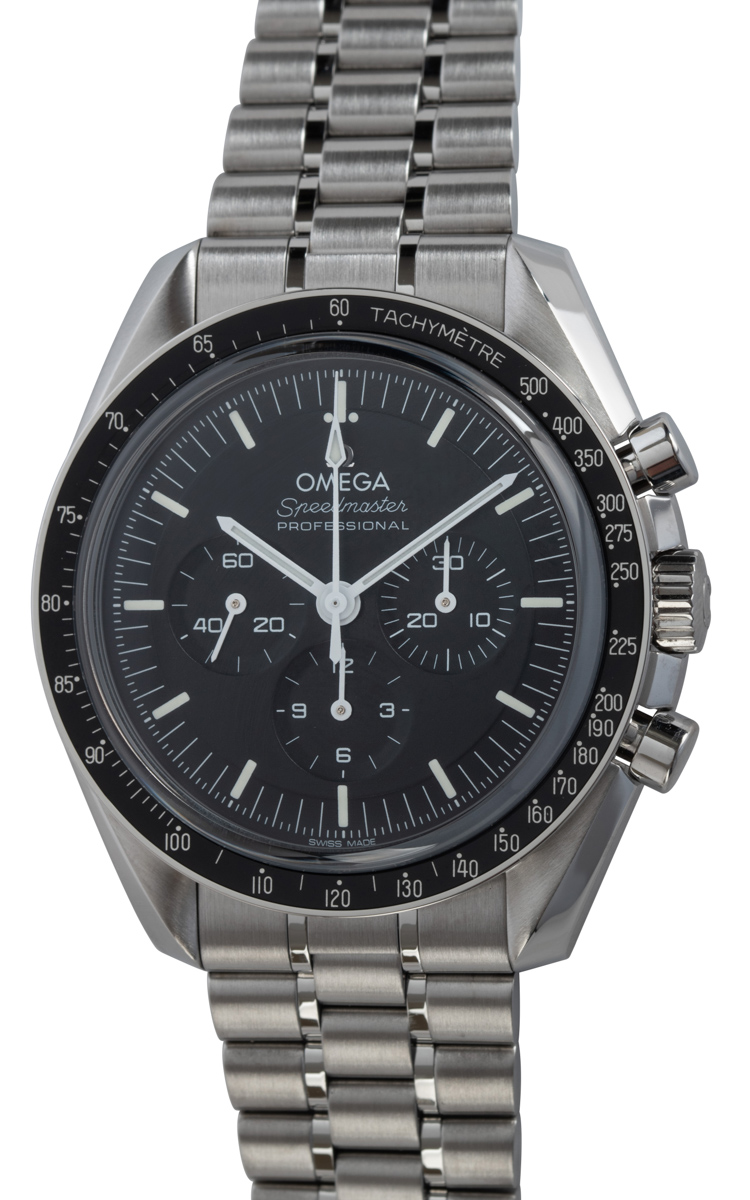 Omega Speedmaster Professional Moonwatch Transparent Case back Black Dial  Steel Men's Watch 310.30.42.50.01.002