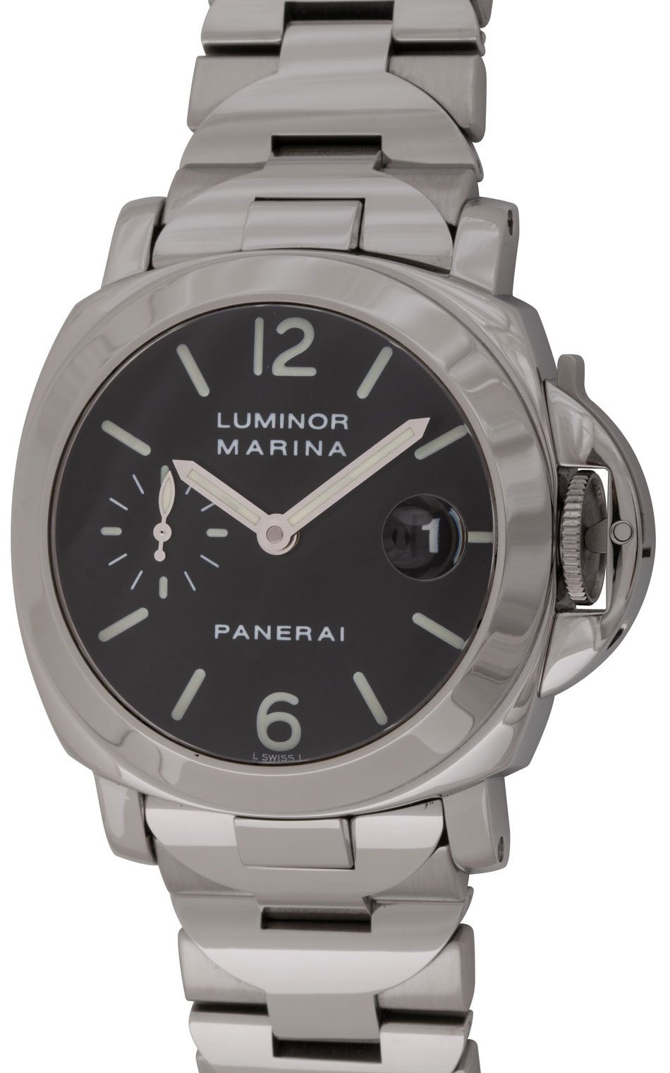 Panerai Luminor Marina PAM 50 SOLD OUT black dial on Stainless Steel Bracelet