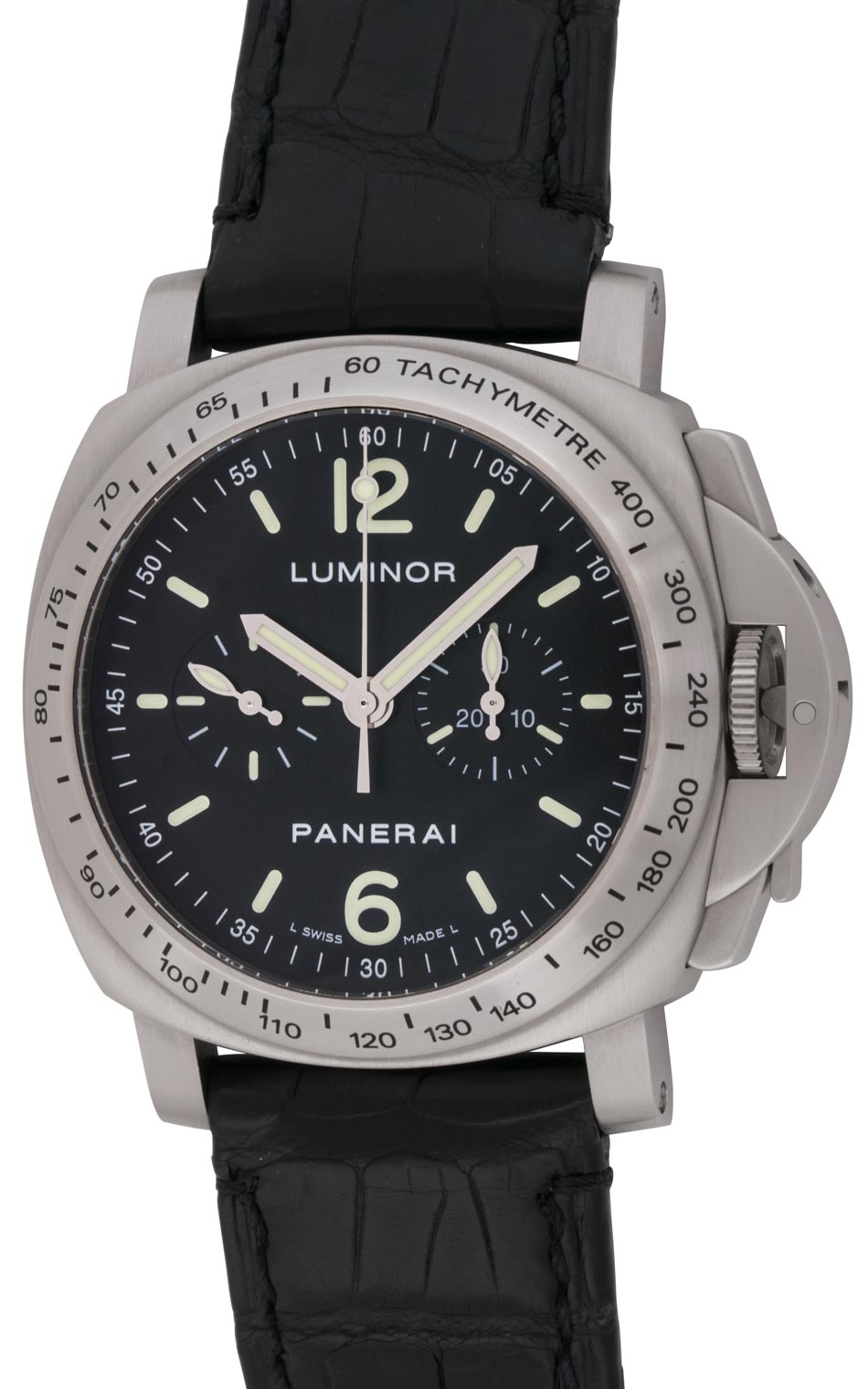 Panerai Luminor Chronograph PAM 215 SOLD OUT black dial on