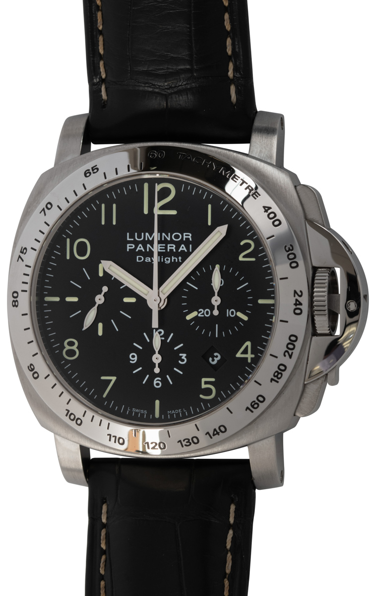 Panerai - Luminor Daylight Chrono : PAM 196 : SOLD OUT : black dial on ...