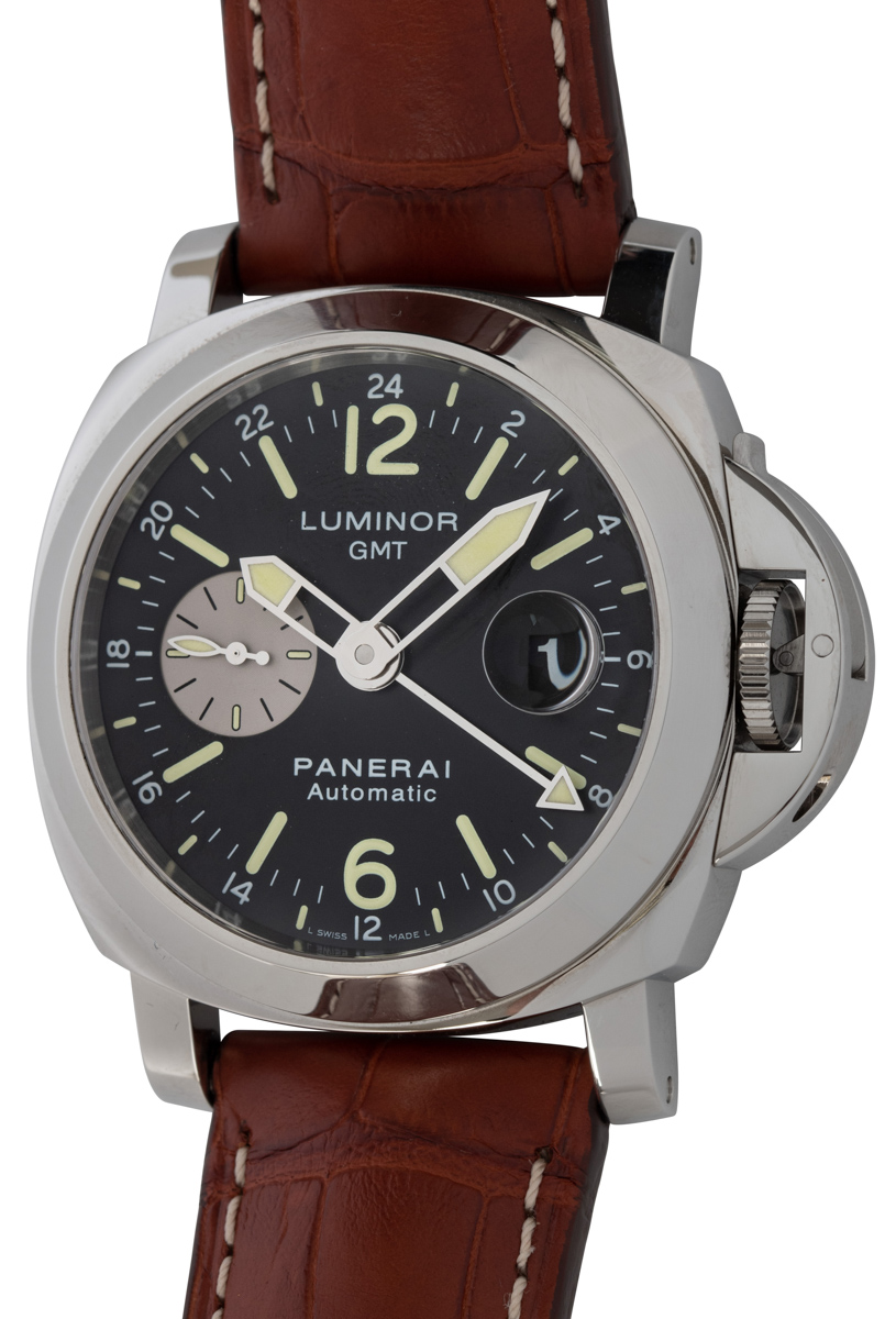 Panerai Luminor GMT PAM 88 SOLD OUT black dial on brown