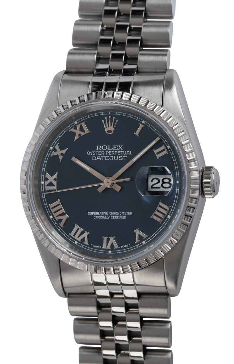 Rolex - Datejust : 16220 : SOLD OUT : blue dial on Jubilee bracelet :  Bernard Watch