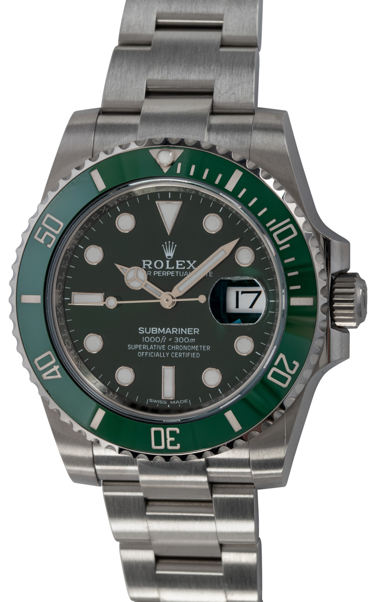 Rolex Green Stainless Steel Submariner 116610LV Automatic Men's
