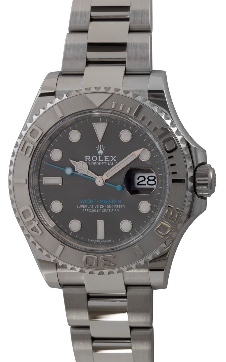 Rolex 116622 yacht master steel and platinum blue dial
