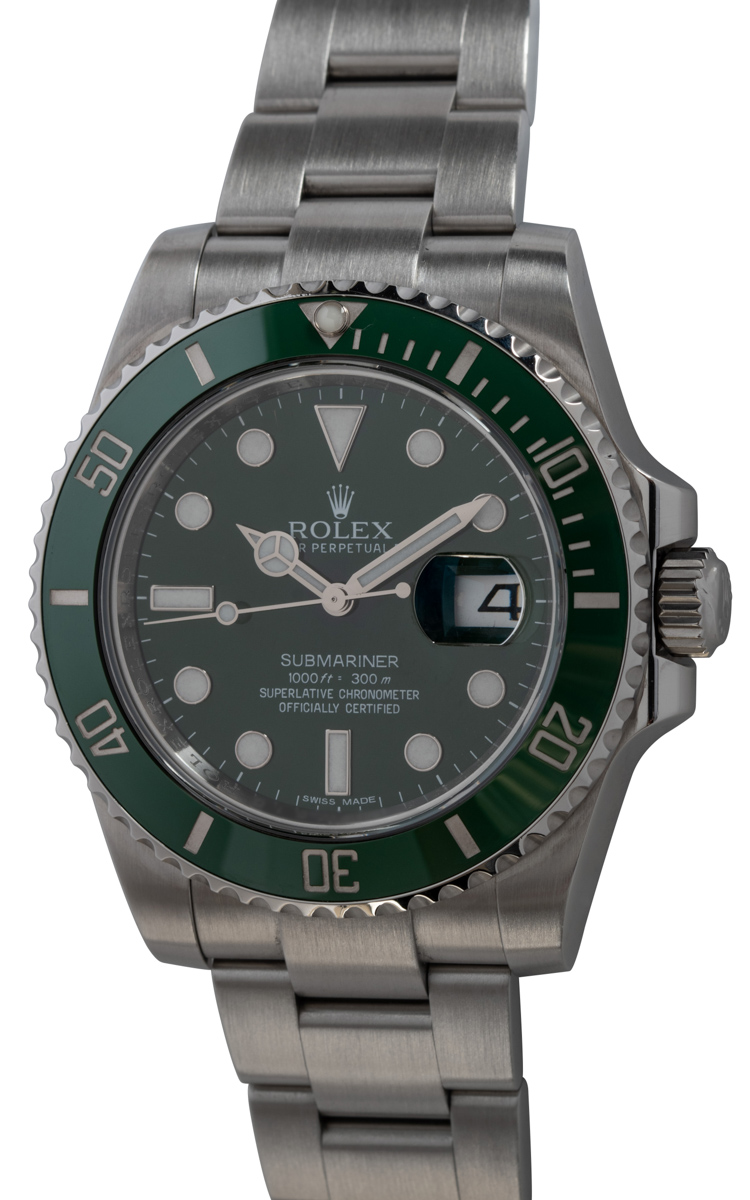 Rolex 116610lv-0002 : Submariner Date Stainless Steel / Green