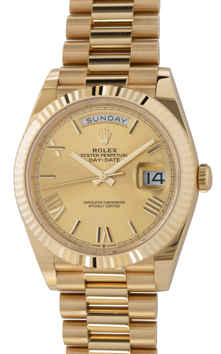 Rolex Day-Date 40 President : m228238-0006 champagne dial