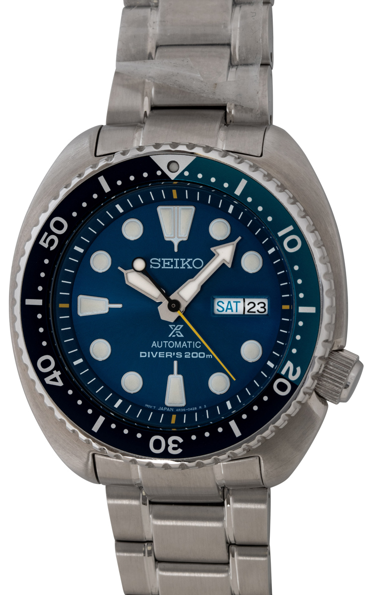 Seiko - Turtle 'Blue Lagoon' : SRPB11 : SOLD OUT : blue dial on Stainless  Steel Bracelet