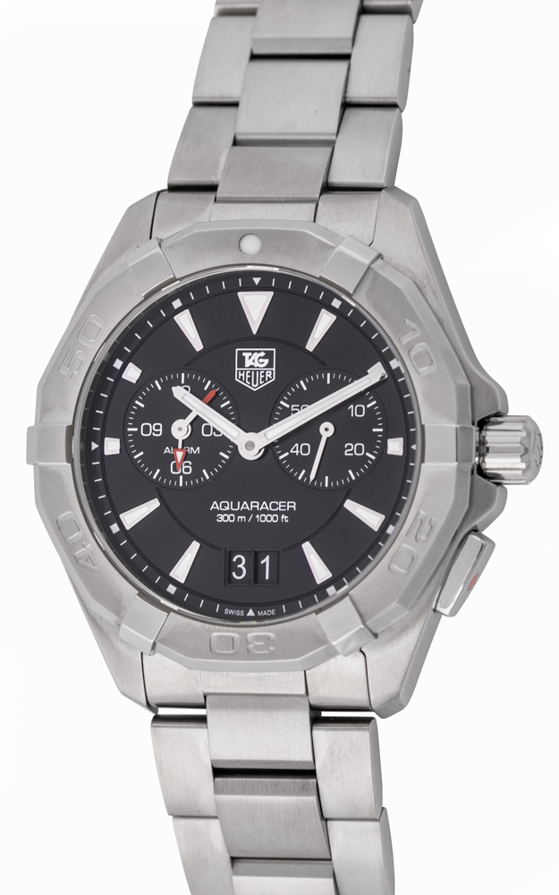 TAG Heuer - Aquaracer Alarm Quartz : WAY111Z : SOLD OUT : black dial on ...