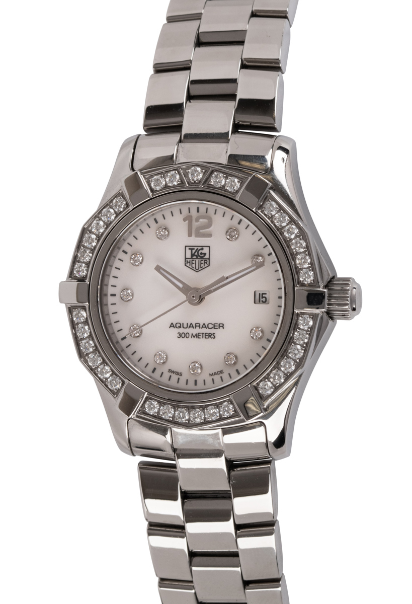 TAG Heuer - Ladies Aquaracer : WAF1416.BA0824 : SOLD OUT : white Mother ...