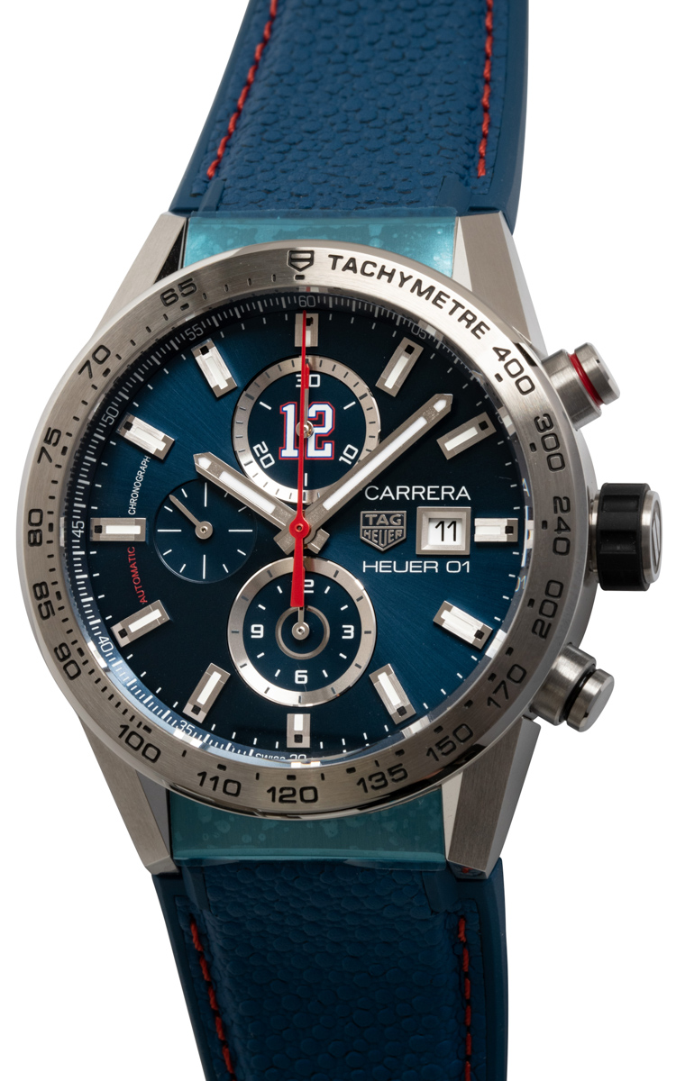 Tag Heuer Grand Carrera Blue Dial Limited Edition Steel Mens Watch