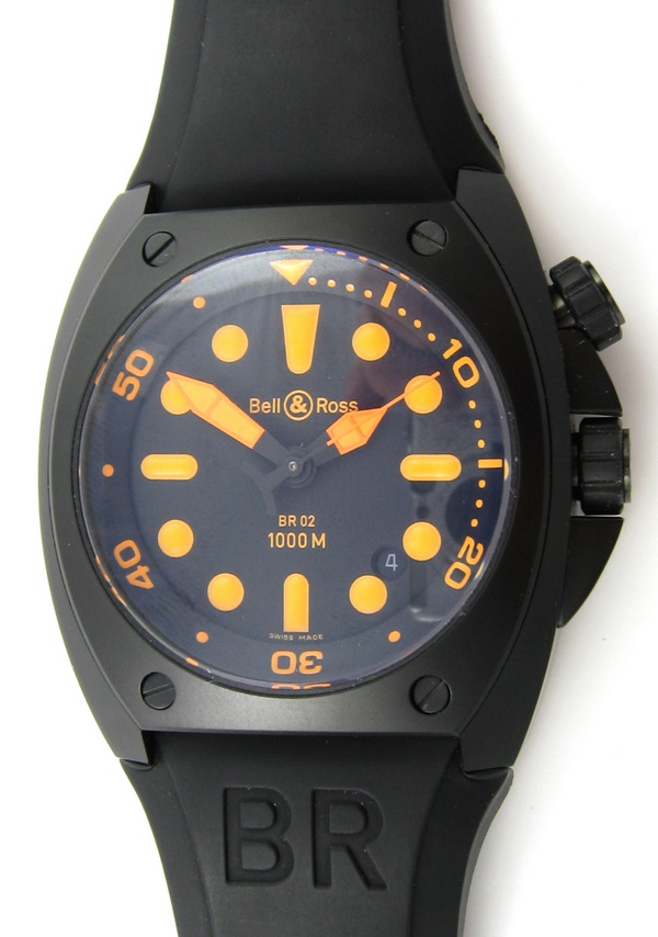 Bell & Ross - BR 02 Marine : BR02-20-S : SOLD OUT : black dial on black ...