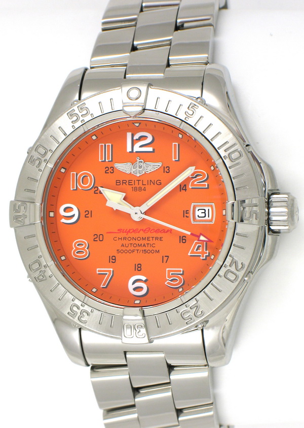 Breitling - SuperOcean : A17360 : SOLD OUT : coral (orange) dial on ...