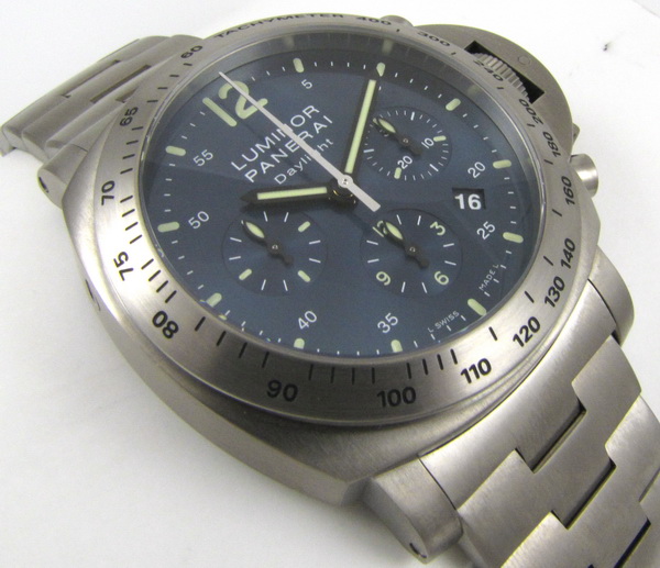 Panerai Luminor Chrono Daylight PAM 327 SOLD OUT blue dial