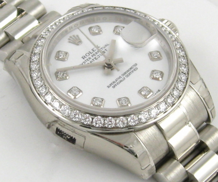 Rolex - Ladies Datejust President : 179136 : SOLD OUT : Diamond silver dial