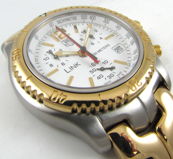 TAG Heuer Link Chronograph CT1151 SOLD OUT white dial on