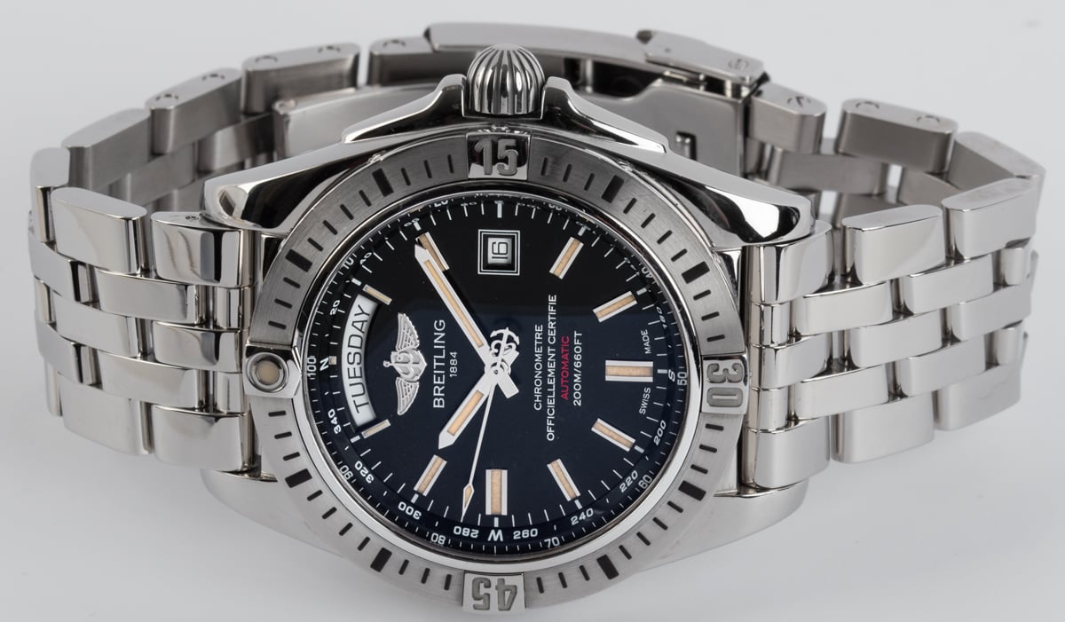 Breitling Galactic 44 A45320B9 BC42 SOLD OUT black dial on Pilot bracelet