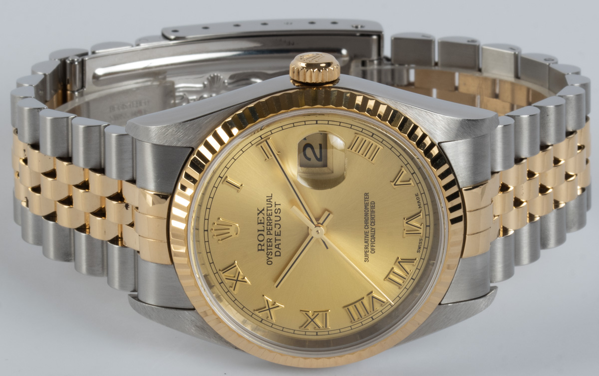 Rolex Datejust 36 : 16233 champagne dial on Jubilee Bracelet