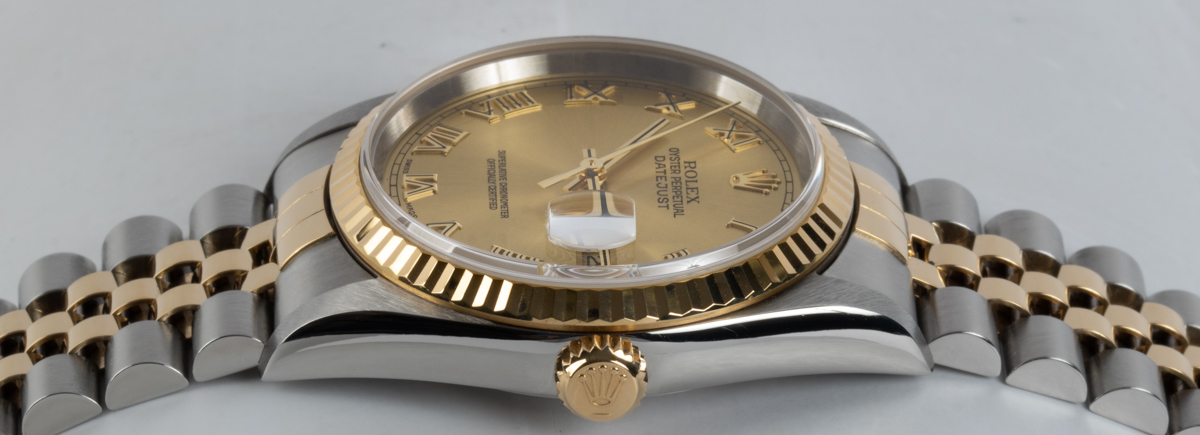 Rolex Datejust 36 : 16233 champagne dial on Jubilee Bracelet