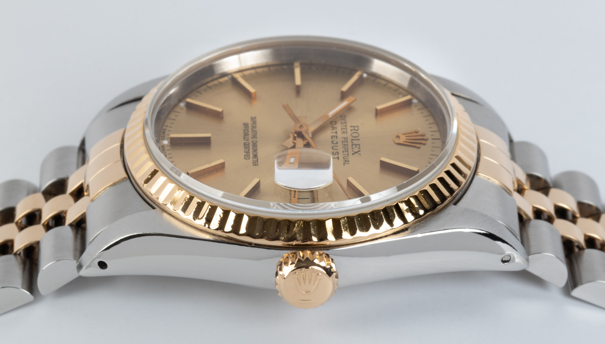 Rolex Datejust 36 : 16233 champagne dial on Jubilee Bracelet