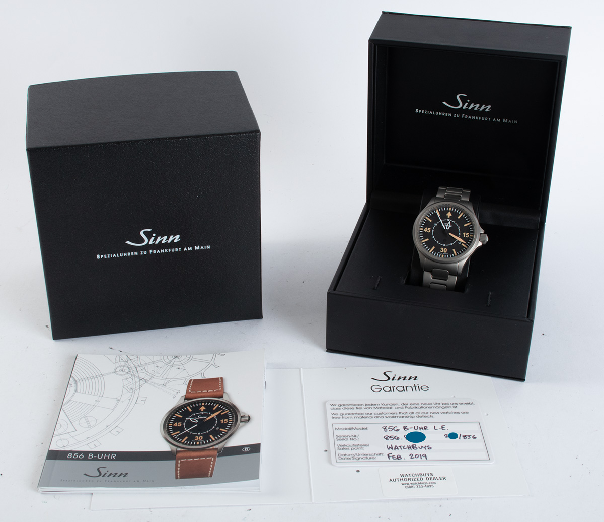 Sinn - 856 B-Uhr Limited Edition : 856 B-UHR : SOLD OUT : Black Dial On ...