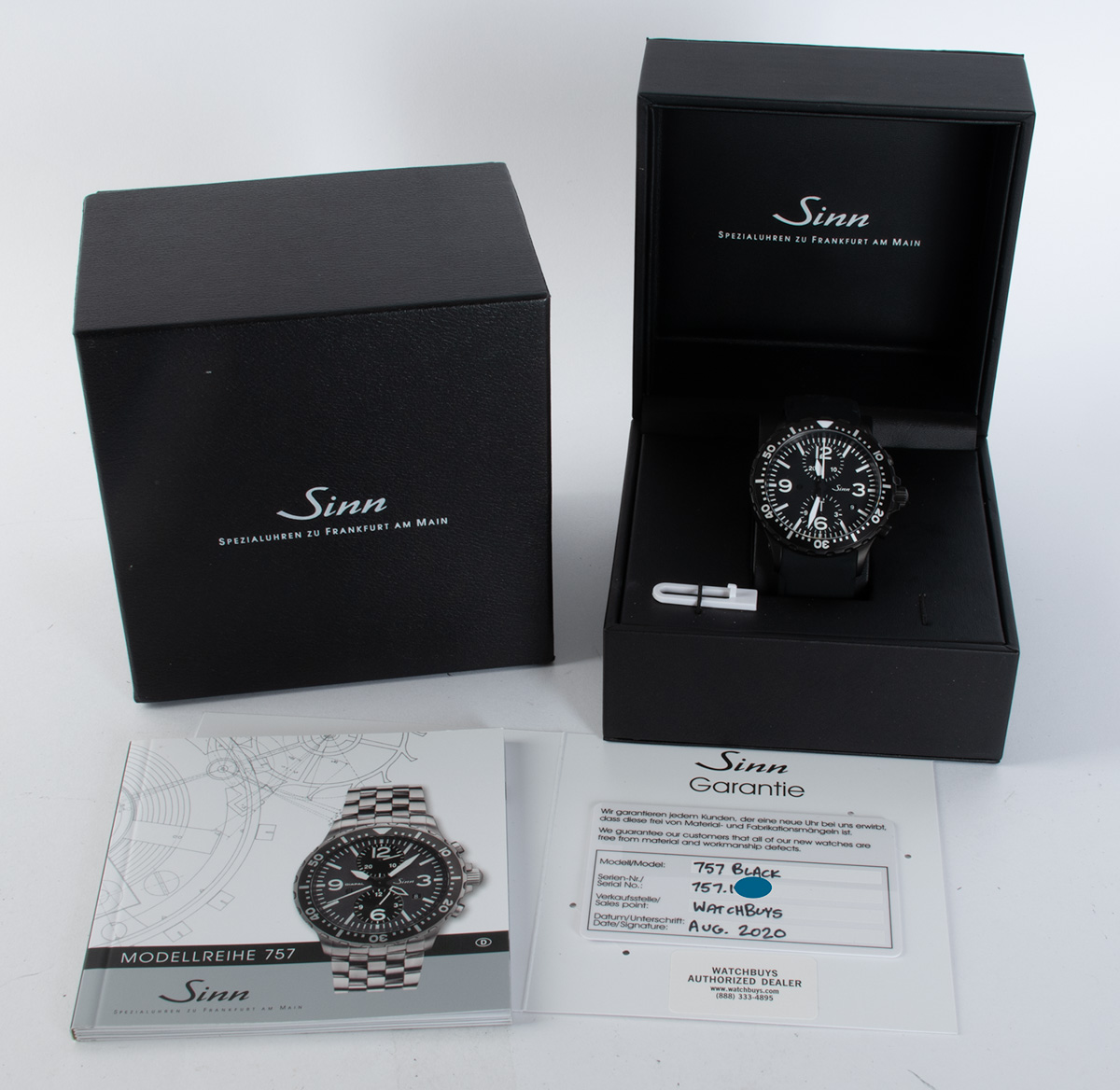 Sinn - 757 Black Tegimented on Bracelet : 757 : SOLD OUT : black dial ...