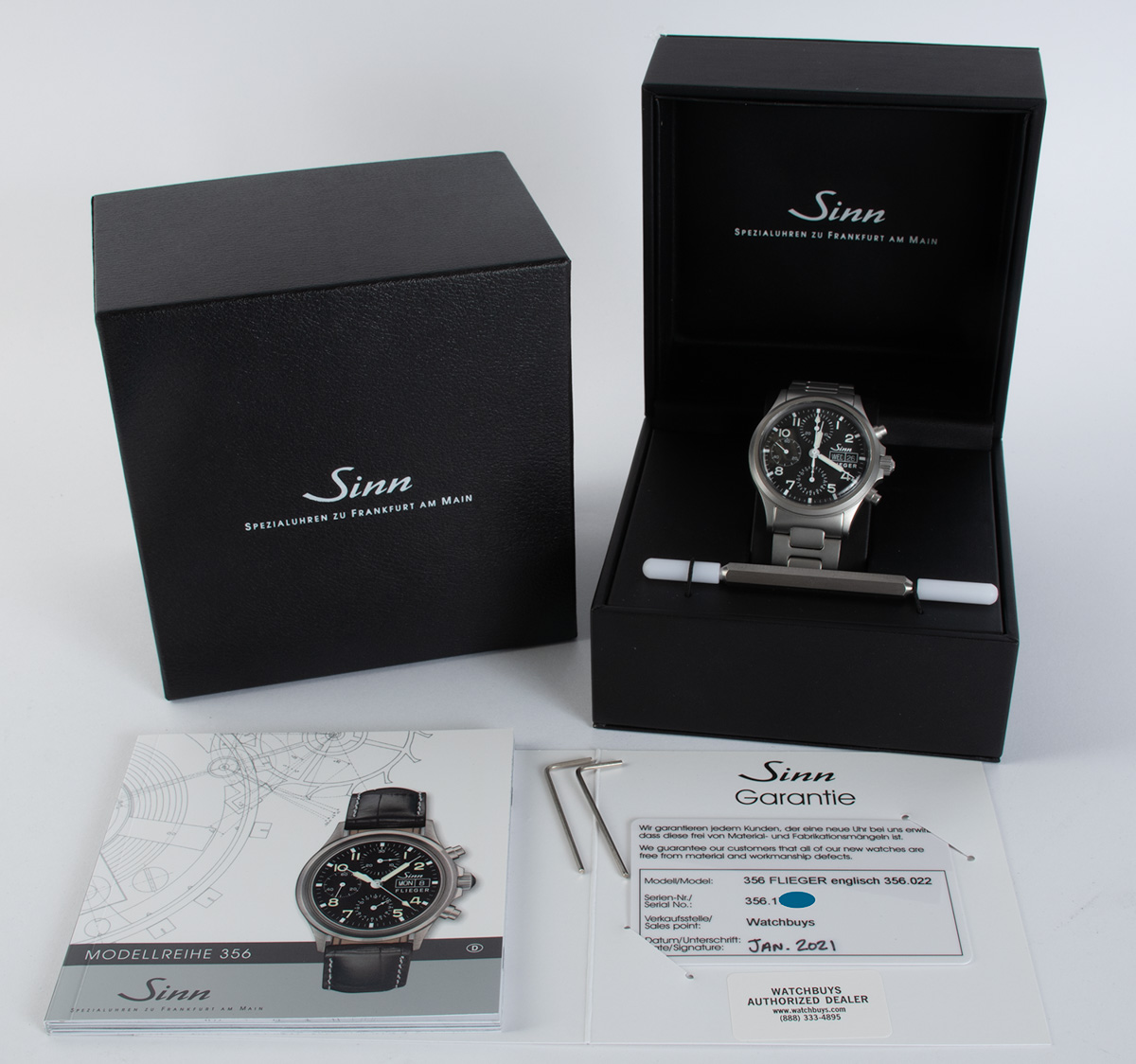 Sinn - 356 Flieger (Pilot) Chronograph : 356 Acrylic : SOLD OUT : black ...