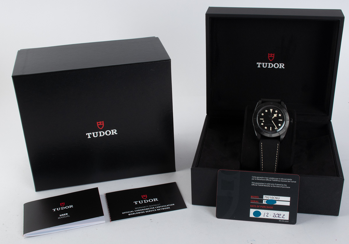 Tudor - Black Bay Ceramic : 79210CNU : SOLD OUT : black dial on leather and  rubber strap