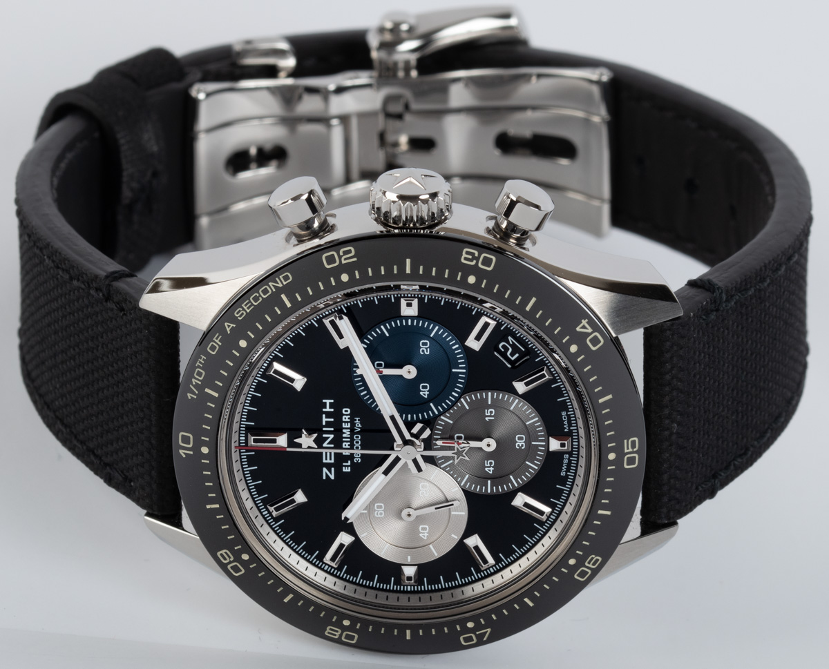 Watch Zenith Chronomaster Sport  El Primero 03.3100.3600/21.C822 Stainless  Steel - Black Dial - Strap Rubber